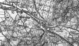 Topographische Karte Ebersberger Forst bis Wasserburg, Ausgabe 1915, Nachträge 1935